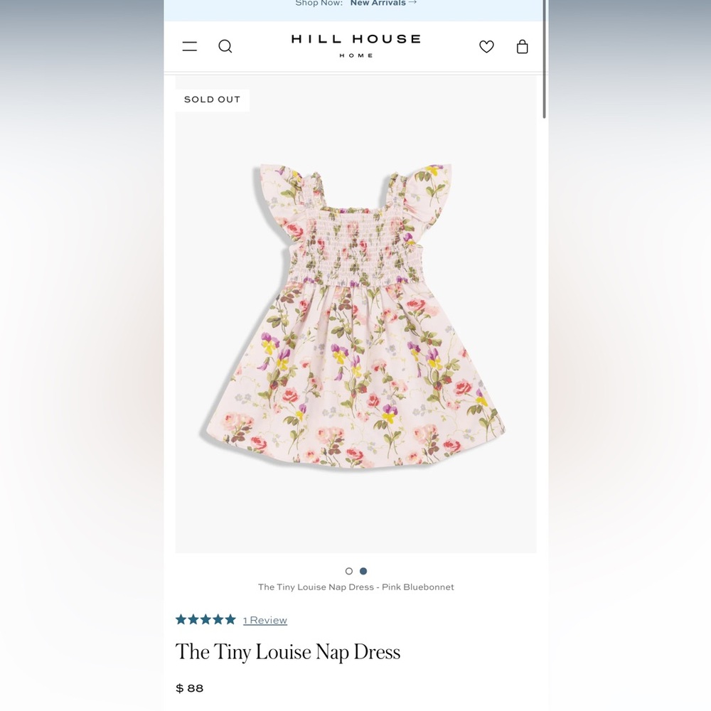 Tiny Louise Nap Dress Size 6/7 in Pink Bluebonnet